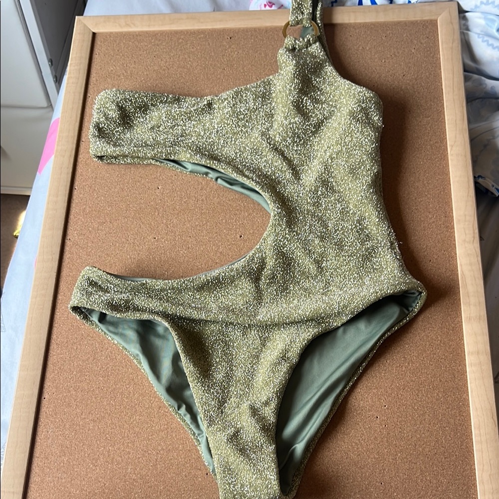 Sparkling Green Women One Piece Swimsuit